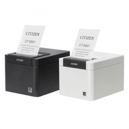 Citizen CT-E601, USB, USB-Host, 8 Punkte/mm (203dpi), Cutter, weiß