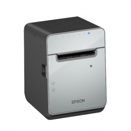 Epson TM-L100, 8 Punkte/mm (203dpi), Cutter, linerless, USB, RS232, Ethernet, schwarz